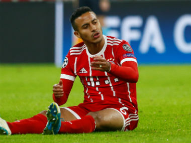 Bundesliga: Bayern Munich midfielder Thiago Alcantara out for 'lengthy period' with thigh injury Bundesliga: Bayern Munich midfielder Thiago Alcantara out for 'lengthy period' with thigh injury