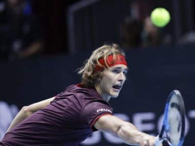Alexander Zverev played an exhibition match in Milan ahead of the ATP Next Gen Finals. AP