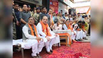 Countering Congress' 'chaiwala' barb, BJP leaders sip tea with people in Gujarat during Narendra Modi's Mann ki Baat