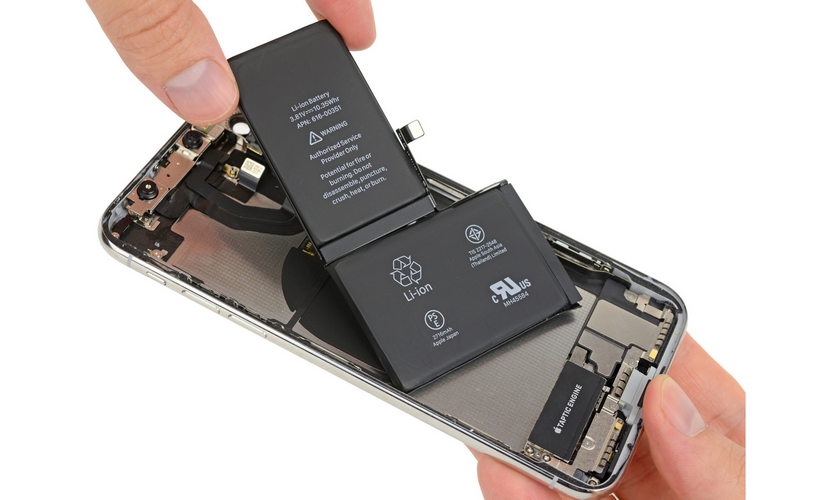 Apple iPhone X teardown reveals two battery cells and the components ...