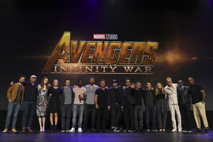 The cast and crew of Avengers: Infinity War at D23 Expo. Marvel Studios