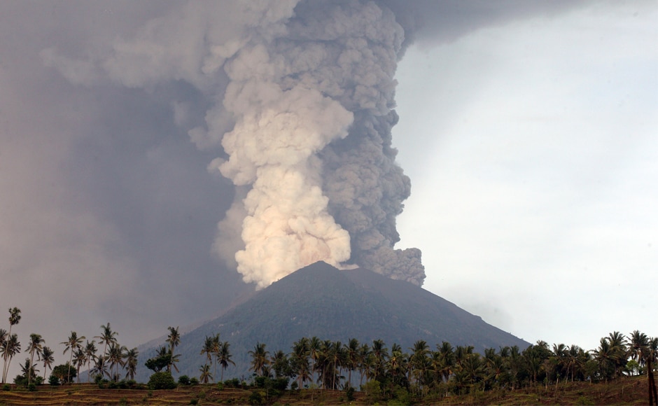 The alert for Mount Agung volcano belching huge plumes of smoke on Indonesia's resort island of Bali has been raised to the highest level, officials said on Monday, with fears a significant eruption could be imminent. AP The alert for Mount Agung volcano belching huge plumes of smoke on Indonesia's resort island of Bali has been raised to the highest level, officials said on Monday, with fears a significant eruption could be imminent. AP