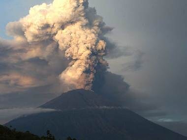 Bali volcano continues to rage for second day: Evacuation centres, hotels fill up as stranded tourists hunt for accommodation
