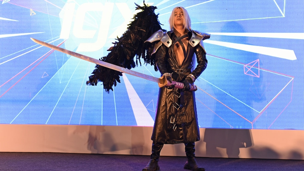 A participant playing Sephiroth from the popular title Final Fantasy 7. Image: tech2/Rehan Hooda