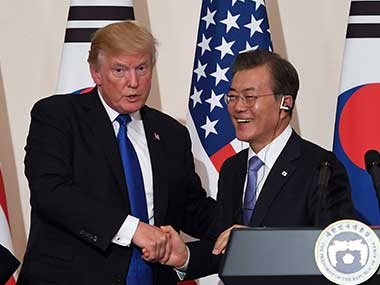 Donald Trump strikes conciliatory note with North Korea, urges Pyongyang to 'make a deal' to end nuclear standoff Donald Trump strikes conciliatory note with North Korea, urges Pyongyang to 'make a deal' to end nuclear standoff