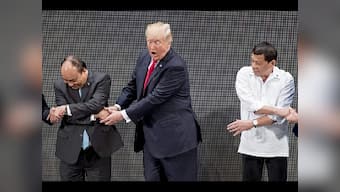 The handshake that wasn't: Donald Trump gets choreographed photo op wrong, leaves Rodrigo Duterte hanging