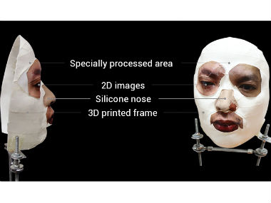 The mask used to test the Face ID feature. Bkav.