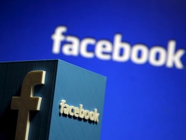 A 3D plastic representation of the Facebook logo. Image: Reuters