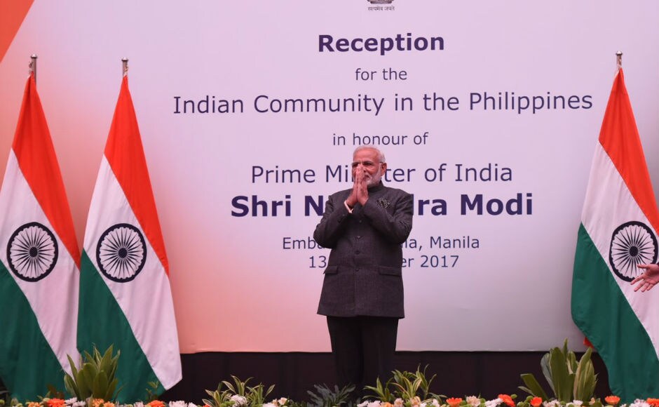 Modi addressed the Indian diaspora in Manila, where he urged Indians to work hard to ensure that the 21st Century belongs to India. He also said that his government was making every effort to transform the country and take it to new heights. Twitter @narendramodi Modi addressed the Indian diaspora in Manila, where he urged Indians to work hard to ensure that the 21st Century belongs to India. He also said that his government was making every effort to transform the country and take it to new heights. Twitter @narendramodi