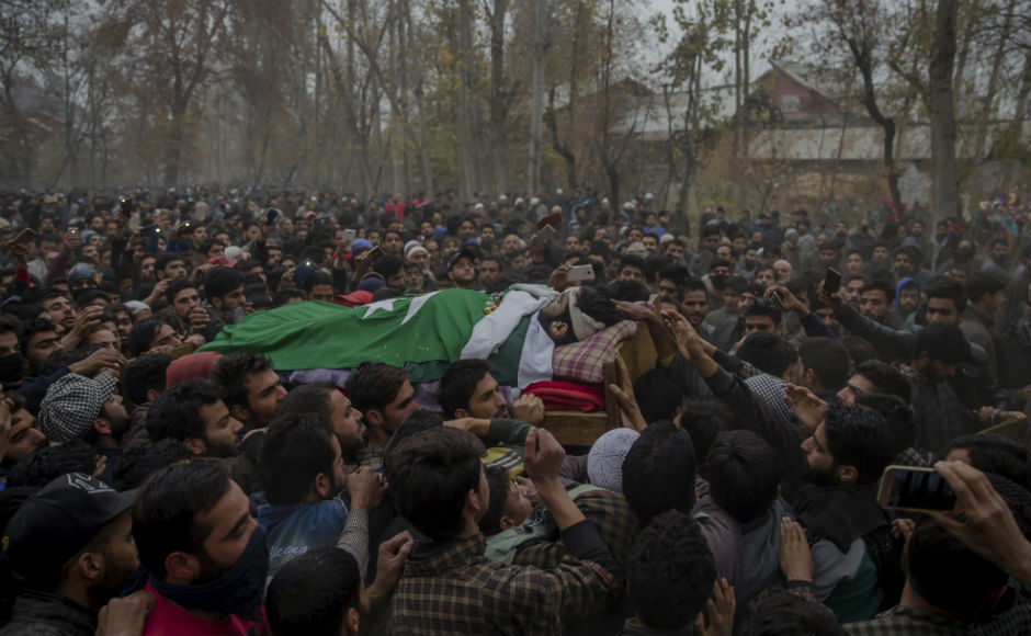 Bhat and Mir were killed in an encounter with security forces in Kulgam on Wednesday. The two militants had attacked a police party resulting in a Bhat and Mir were killed in an encounter with security forces in Kulgam on Wednesday. The two militants had attacked a police party resulting in a