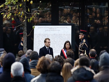 France mourns Paris attack victims two years after tragedy; President Emmanuel Macron lays wreaths at six locations France mourns Paris attack victims two years after tragedy; President Emmanuel Macron lays wreaths at six locations