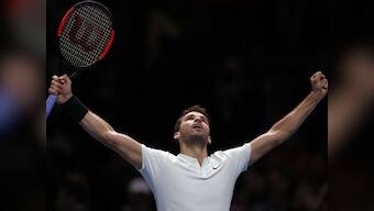 ATP Finals: Grigor Dimitrov demolishes David Goffin in straight sets to advance into the semi-finals