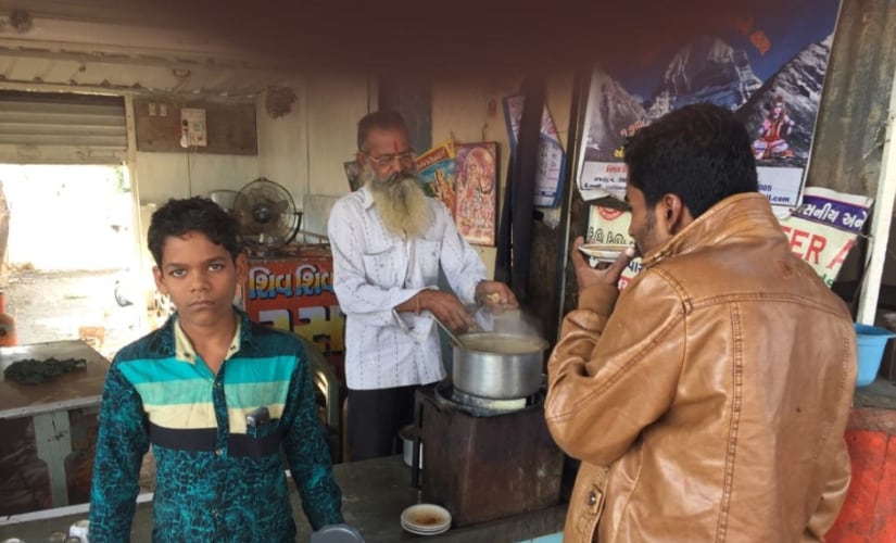 The tea-seller in Jamnagar. Firstpost/Amitesh
