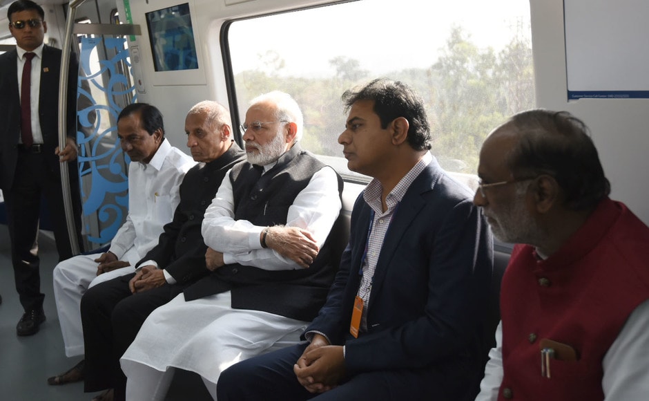First stage of the metro, covering a 30-kilometre distance, will be open to the public from 29 November. Stretching from Miyapur in the city's Northwest to Nagole in the East, the metro rail's run will span 24 station. PIB First stage of the metro, covering a 30-kilometre distance, will be open to the public from 29 November. Stretching from Miyapur in the city's Northwest to Nagole in the East, the metro rail's run will span 24 station. PIB