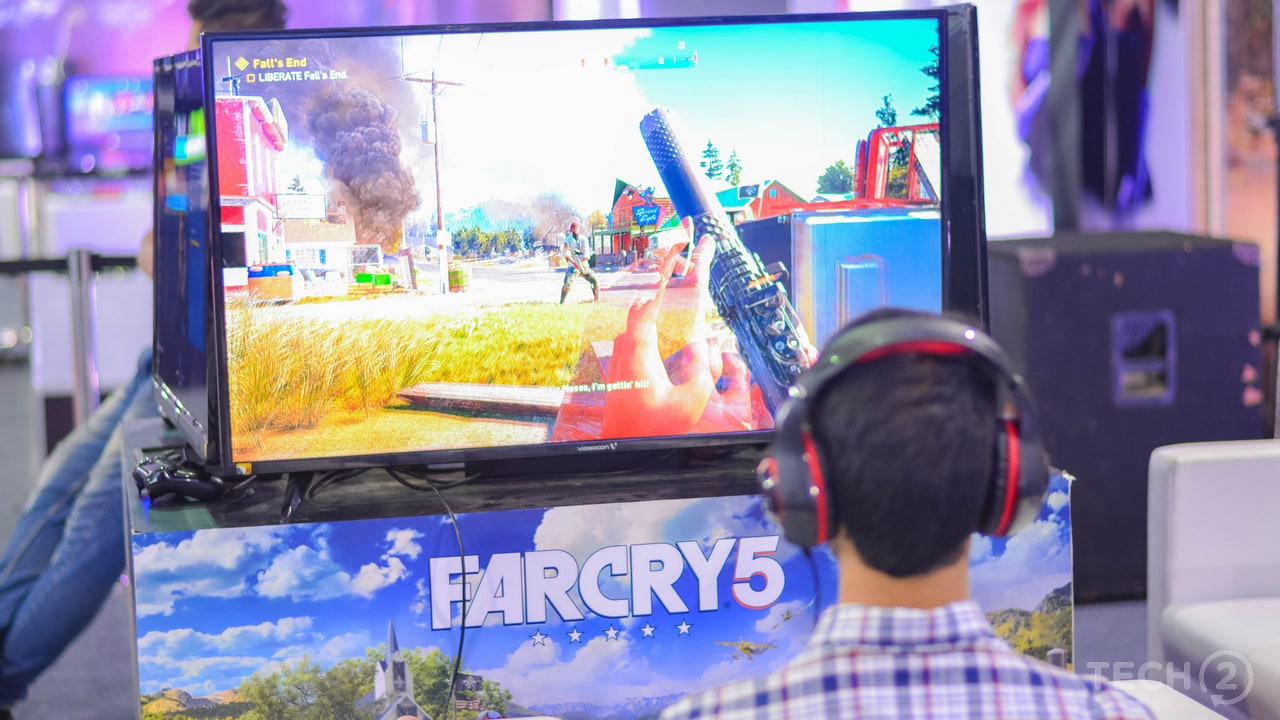We got the chance to play FarCry 5 demo on a PlayStation 4 Pro. Image: tech2/Rehan Hooda