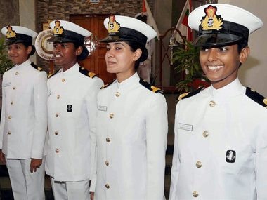 Ezhimala: Women cadets who were inducted into the Indian Navy at Indian Naval Academy at Ezhimala in Kannur on Wednesday. PTI
