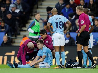 Premier League: Manchester City defender John Stones could be out for 6 weeks after suffering hamstring injury Premier League: Manchester City defender John Stones could be out for 6 weeks after suffering hamstring injury