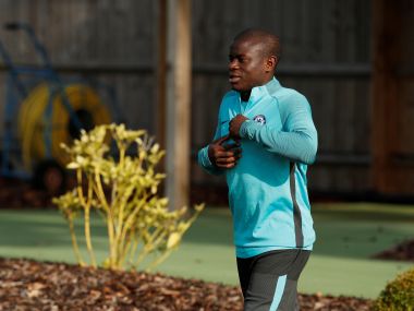 Chelsea's N'Golo Kante during training. Reuters