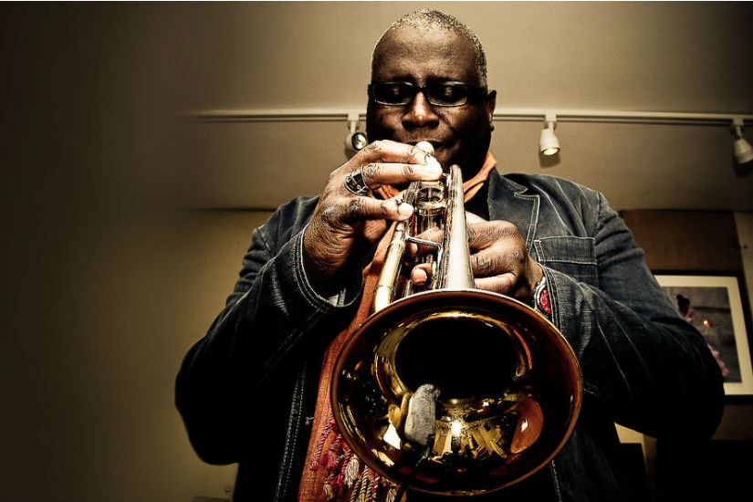 Kevin G Davy plays the trumpet during a jam. Image courtesy: www.kevindavy.co.uk