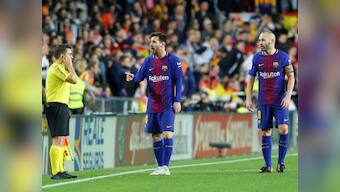 La Liga: Barcelona salvage late draw against Valencia after Lionel Messi controversially denied goal