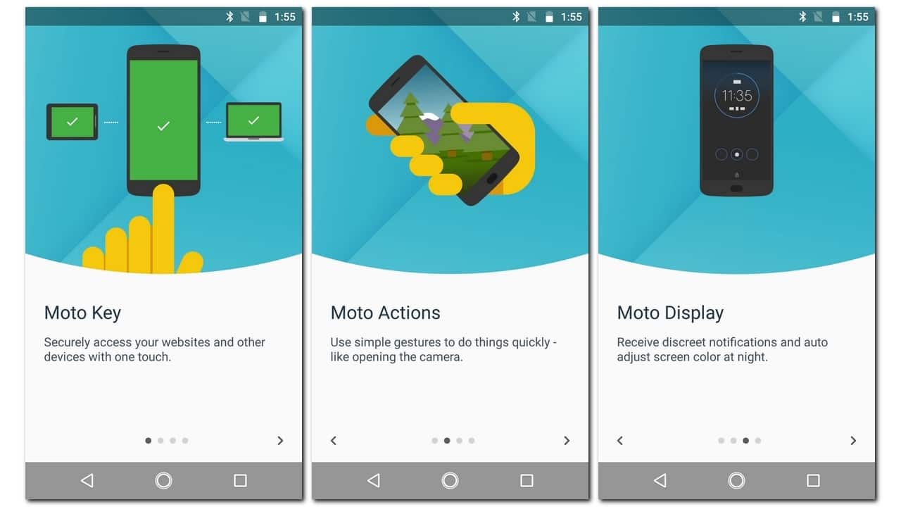 Motorola’s native apps like Moto Display and Moto Actions return with the Moto X4.
