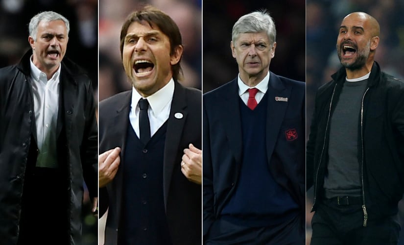 It's Manchester against London in the Premier League on Sunday. Jose Mourinho takes United to former club Chelsea while Pep Guardiola' City sit five points clear on top of the table ahead of the visit of Arsenal. Reuters