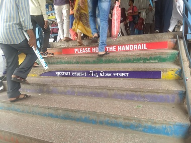 Western Railways' warning signs get lost in translation; Marathi stickers ask people to 'not use small balls' Western Railways' warning signs get lost in translation; Marathi stickers ask people to 'not use small balls'