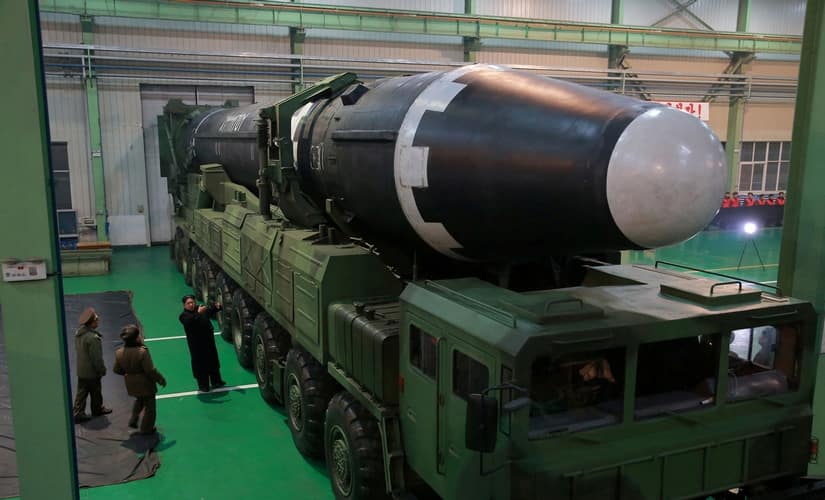 North Korea’s leader Kim Jong Un is seen as the newly developed intercontinental ballistic rocket Hwasong-15’s test was successfully launched, in this undated photo released by North Korea’s Korean Central News Agency (KCNA). Reuters