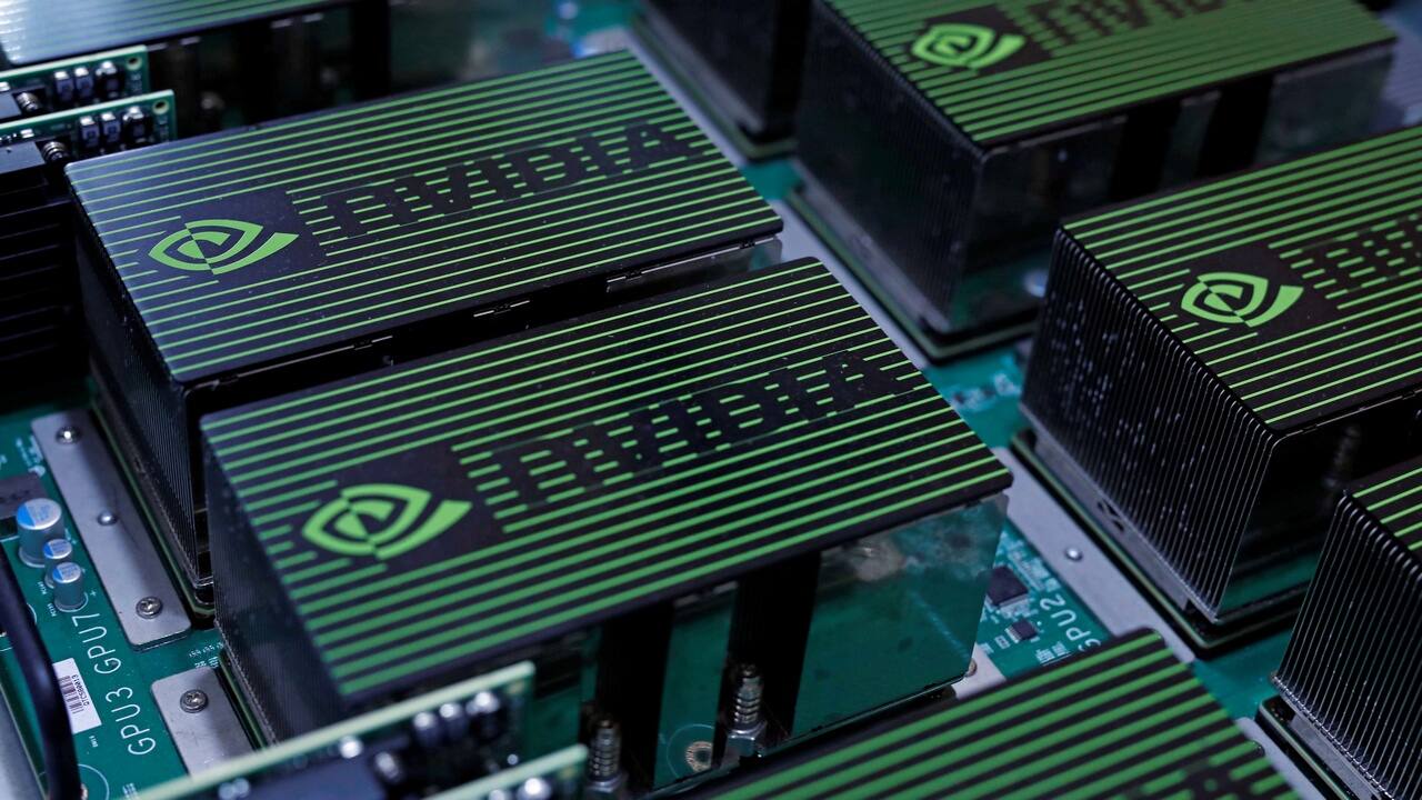The logo of Nvidia Corporation is seen during the annual Computex computer exhibition. Reuters.