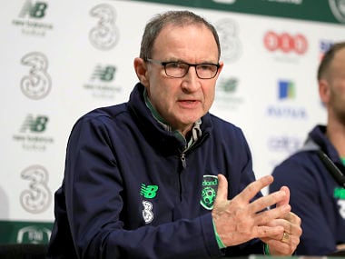Ireland manager Martin O'Neill speaks during a press conference. AP