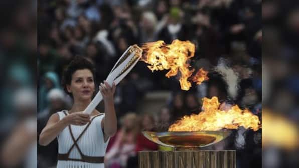 Pyeongchang Winter Olympics 2018 flame handed over to South Korean organizers ahead of 100-day relay