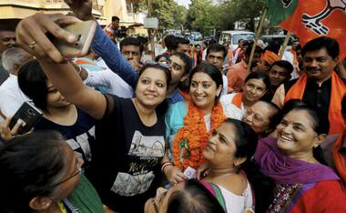 Smriti Irani campaigns for BJP in Ahmedabad ahead of Gujarat Assembly elections