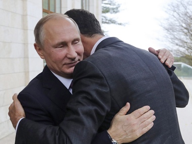 Vladimir Putin hails Bashar al-Assad for 'fighting terrorist groups', says Kremlin Vladimir Putin hails Bashar al-Assad for 'fighting terrorist groups', says Kremlin