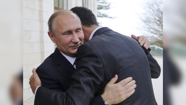 Vladimir Putin hails Bashar al-Assad for 'fighting terrorist groups', says Kremlin