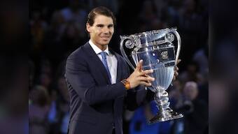 Rafael Nadal presented award for ending year as World No 1 at ATP Finals