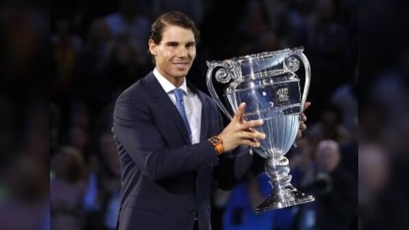 Rafael Nadal presented award for ending year as World No 1 at ATP Finals