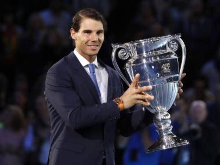 Rafael Nadal presented award for ending year as World No 1 at ATP Finals