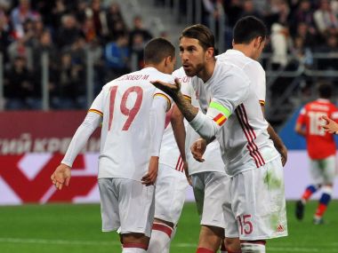 Sergio Ramos' brace went in vain as Russia held Spain to a draw. AFP