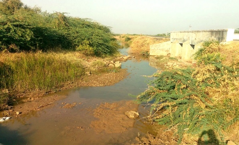 The land allotted to Valmiki community for burial remains submerged in water. Image procured by the author.