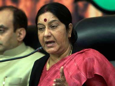 File image of external affairs minister Sushma Swaraj. PTI