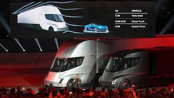 Tesla Semi truck in images: Tesla's take at a 1000 hp long-haul electric truck that has a range of 500 miles