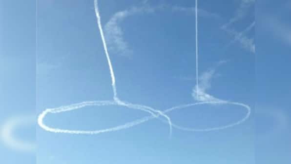 Cockpit adventure: US Navy left red-faced after pilot draws enormous outline of penis in the sky