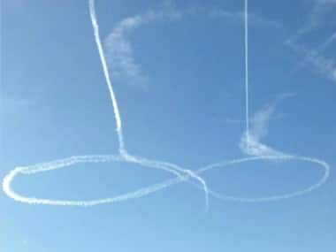 Cockpit adventure: US Navy left red-faced after pilot draws enormous outline of penis in the sky