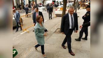 Catalan Parliament speaker Carme Forcadell appears before Spain's Supreme Court