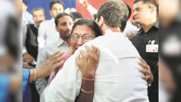 Rahul Gandhi comforts 'distressed' Sanskrit teacher while campaigning in Gujarat