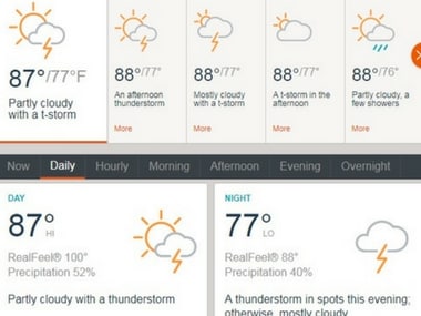 Screenshot from accuweather.com