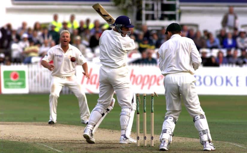 Shane Warne gets the better of Alec Stewart. Again. Getty Images.