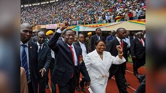 Emmerson Mnangagwa sworn in as Zimbabwe's new president after Robert Mugabe's ouster