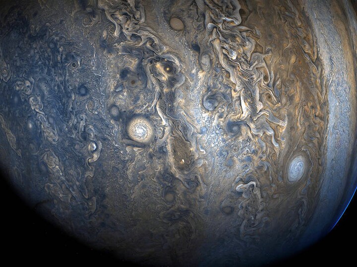NASA releases image of the Jovian southern hemisphere captured by the Juno spacecraft