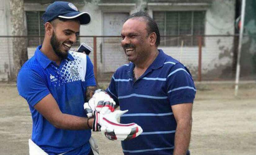Sanjay Bhardwaj shares a light moment with Nitish Rana. Facebook/ Sanjay Bhardwaj